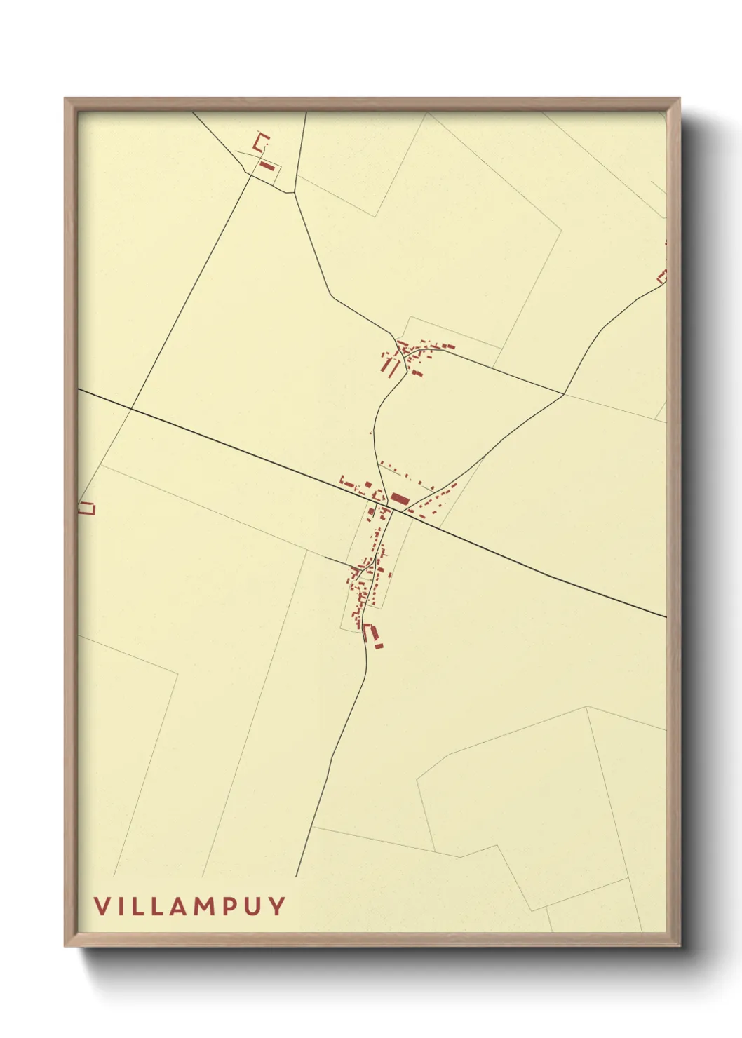 Une affiche de carte sur Villampuy