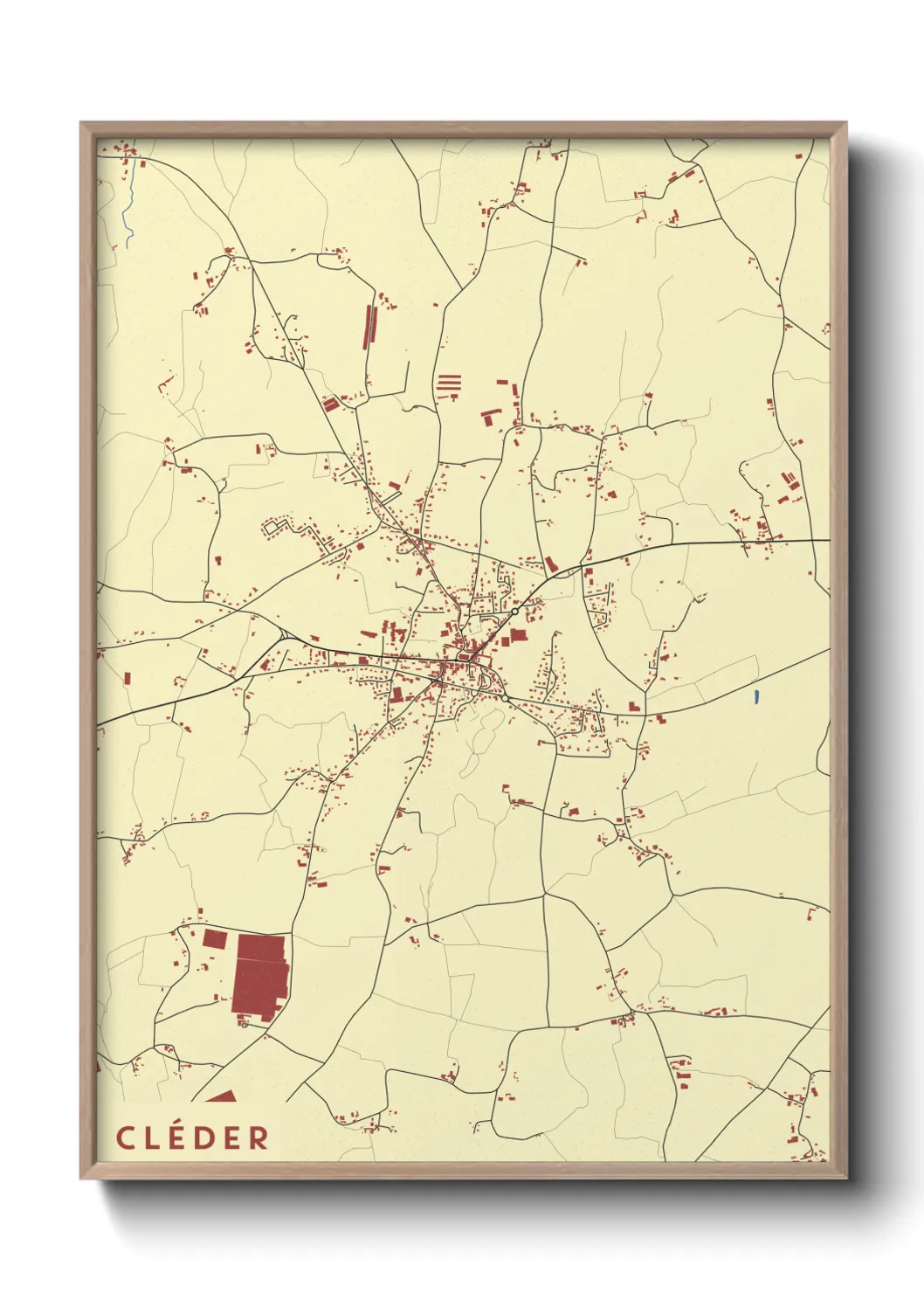 Une affiche de carte sur Cléder