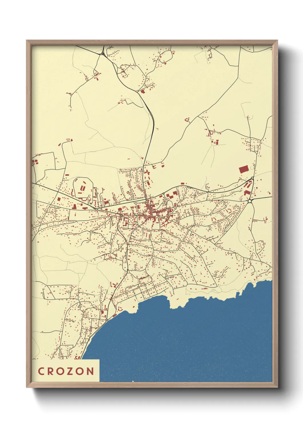 Une affiche de carte sur Crozon