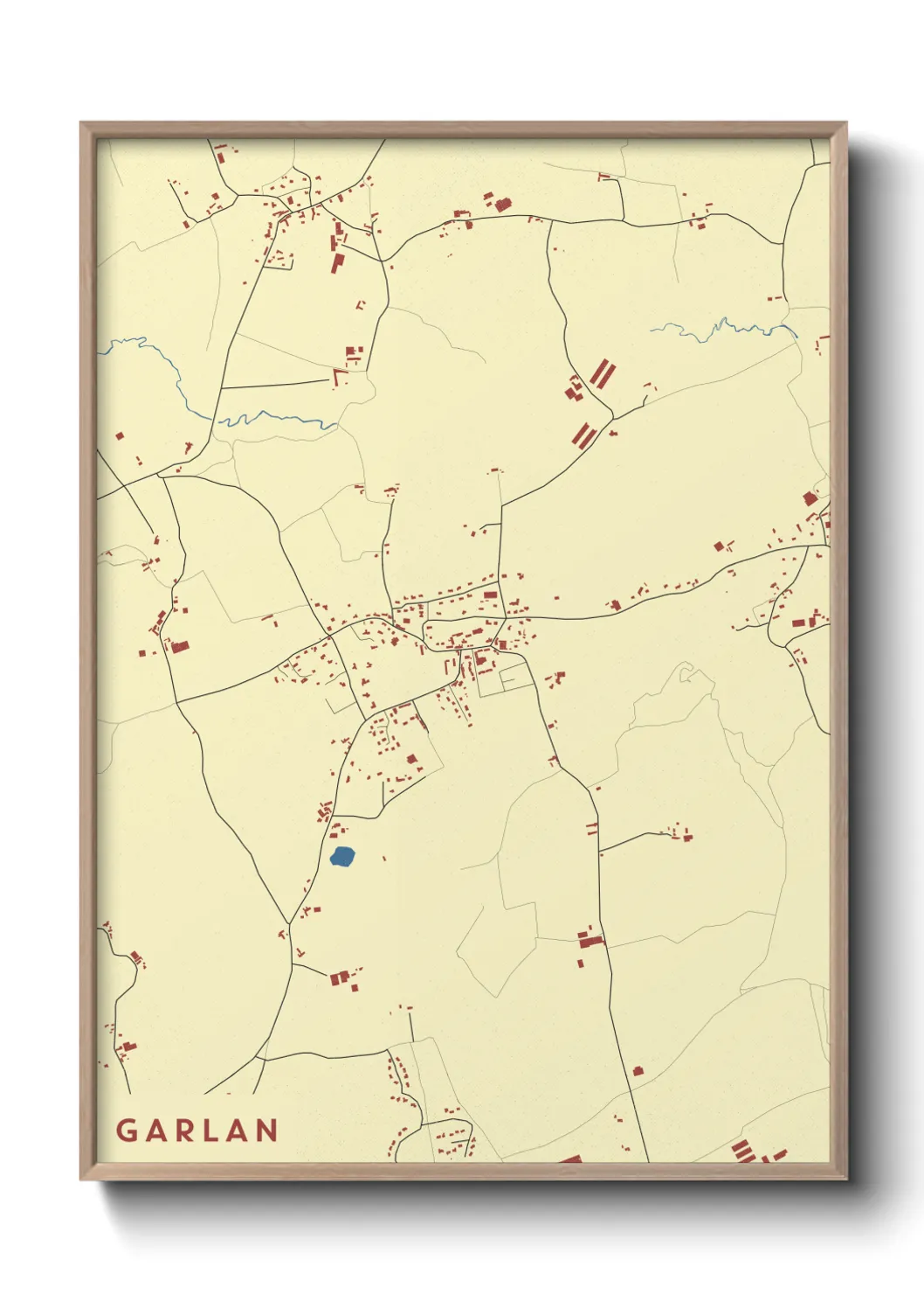 Une affiche de carte sur Garlan