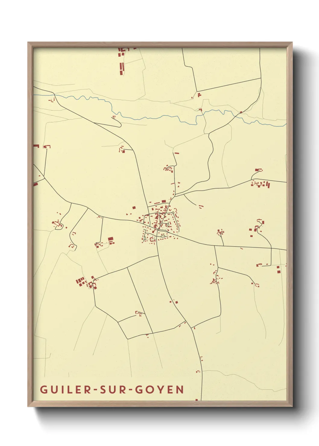 Une affiche de carte sur Guiler-sur-Goyen