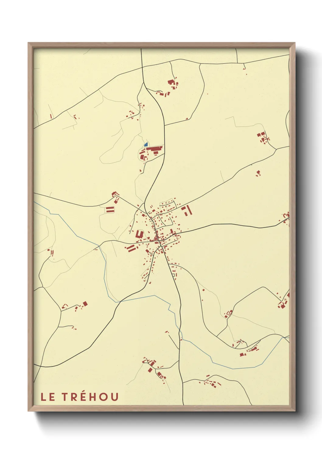 Une affiche de carte sur Le Tréhou