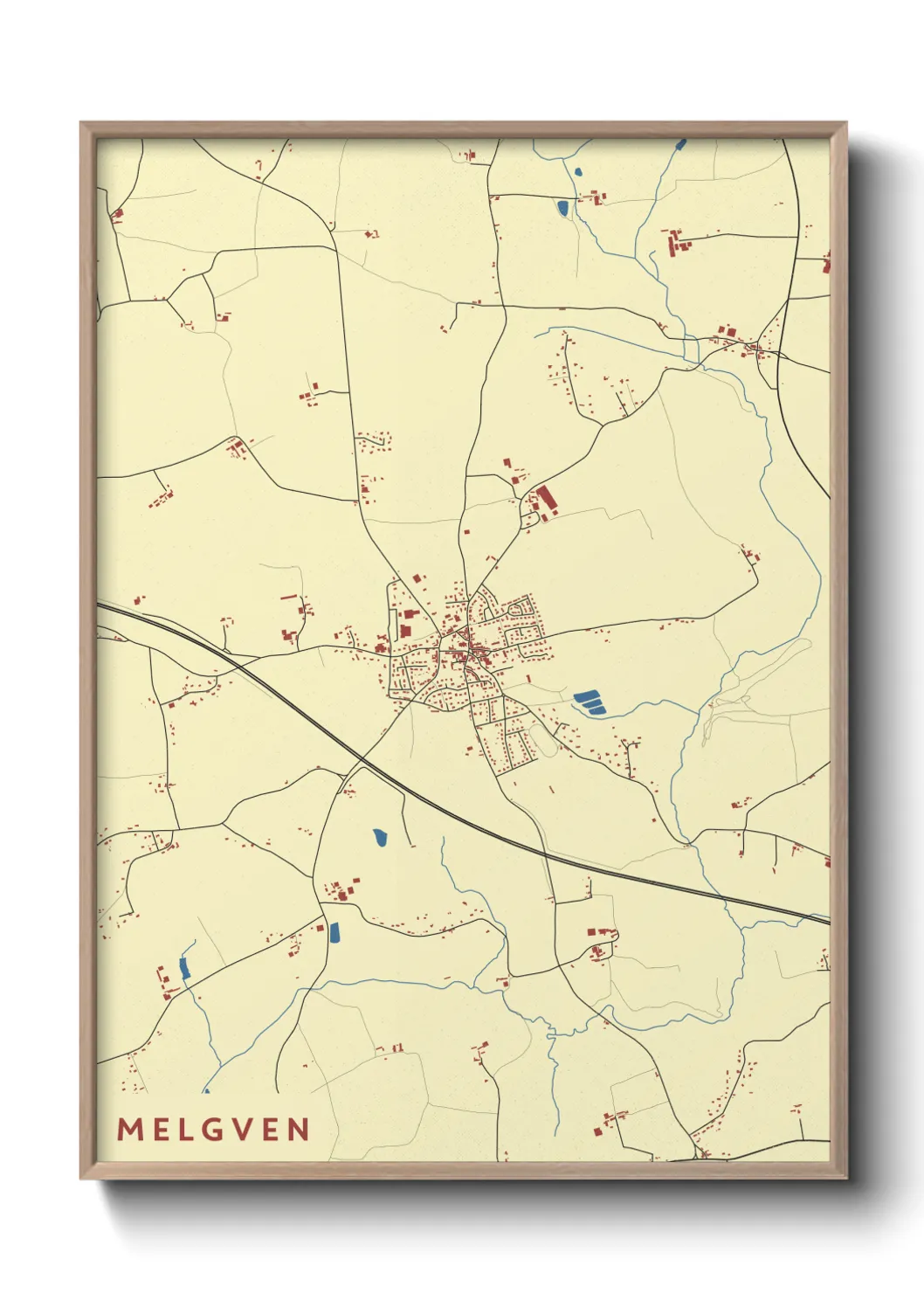 Une affiche de carte sur Melgven