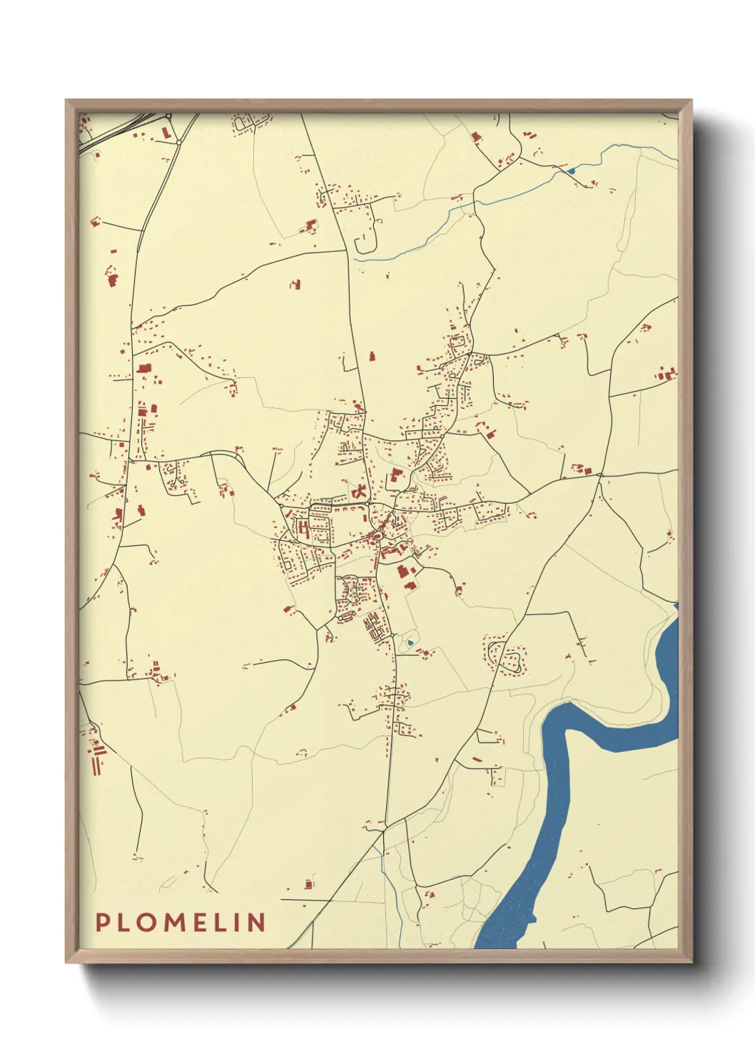 Une affiche de carte sur Plomelin