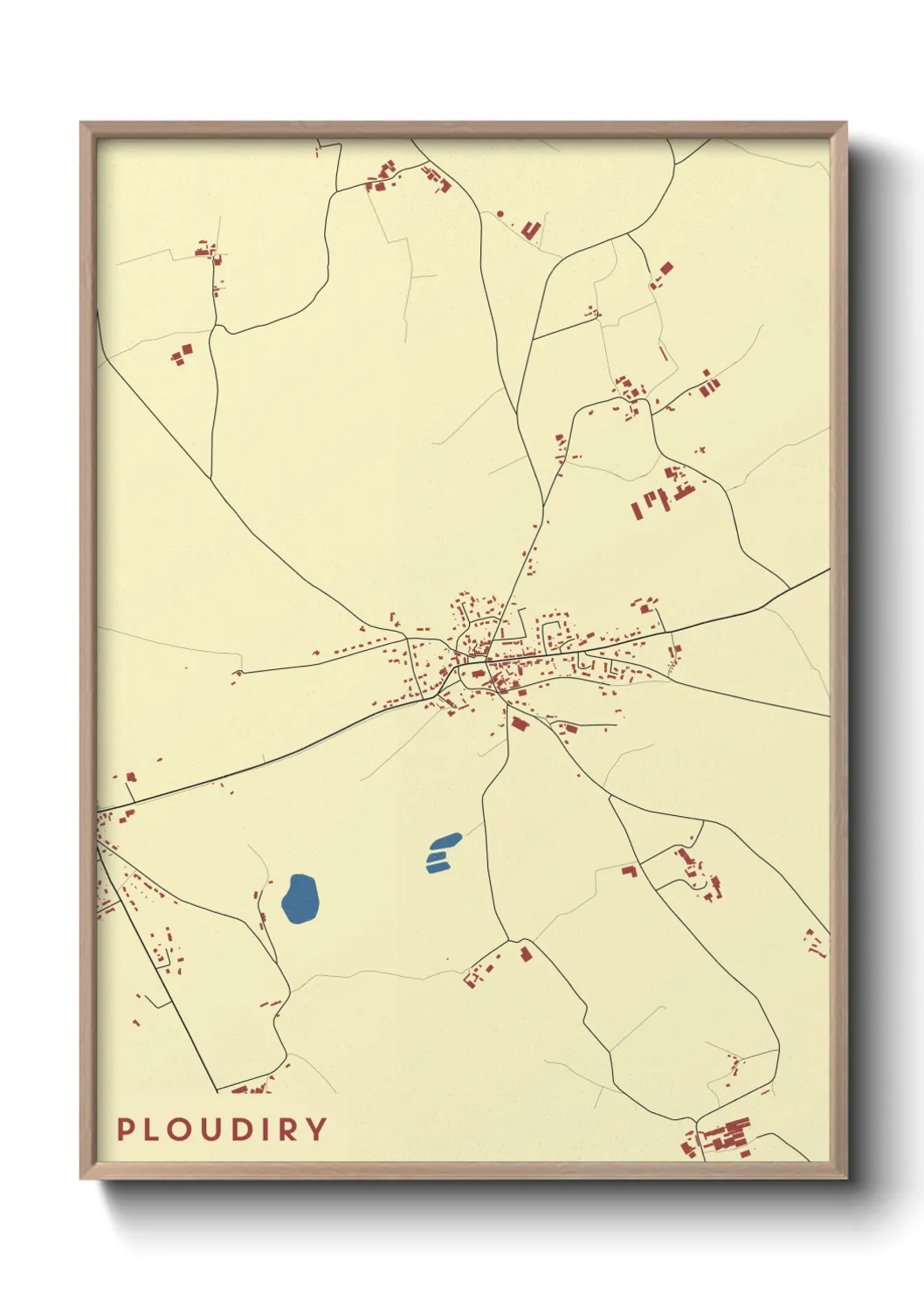 Une affiche de carte sur Ploudiry