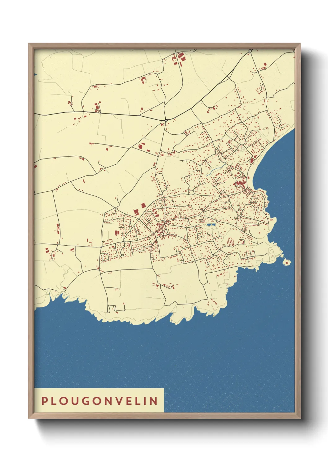 Une affiche de carte sur Plougonvelin