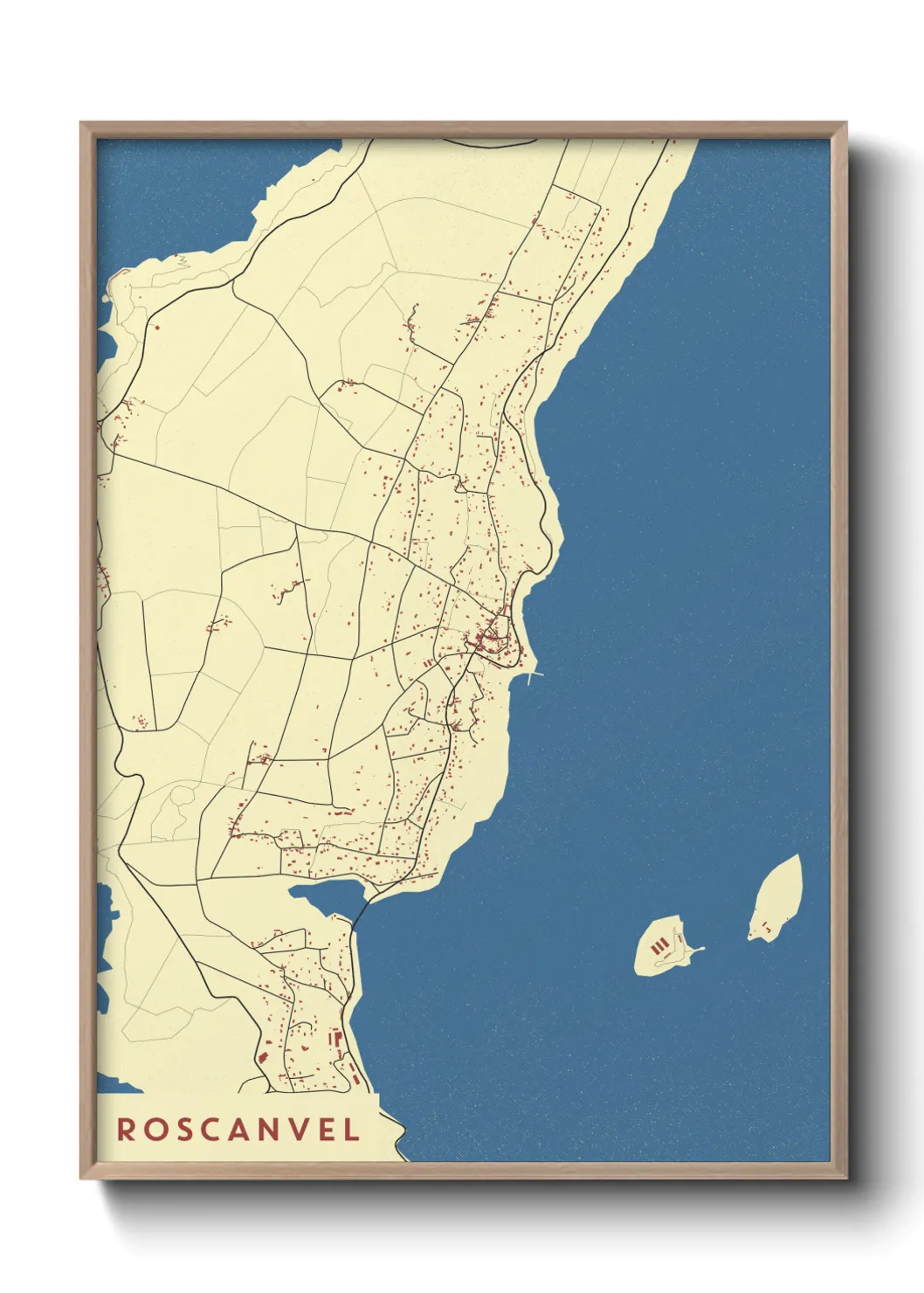 Une affiche de carte sur Roscanvel