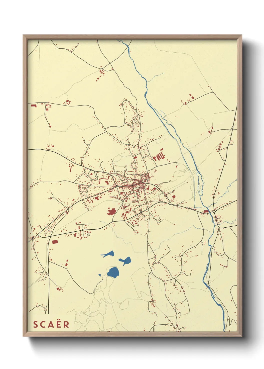 Une affiche de carte sur Scaër