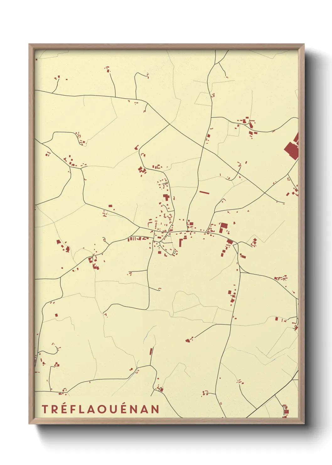 Une affiche de carte sur Tréflaouénan