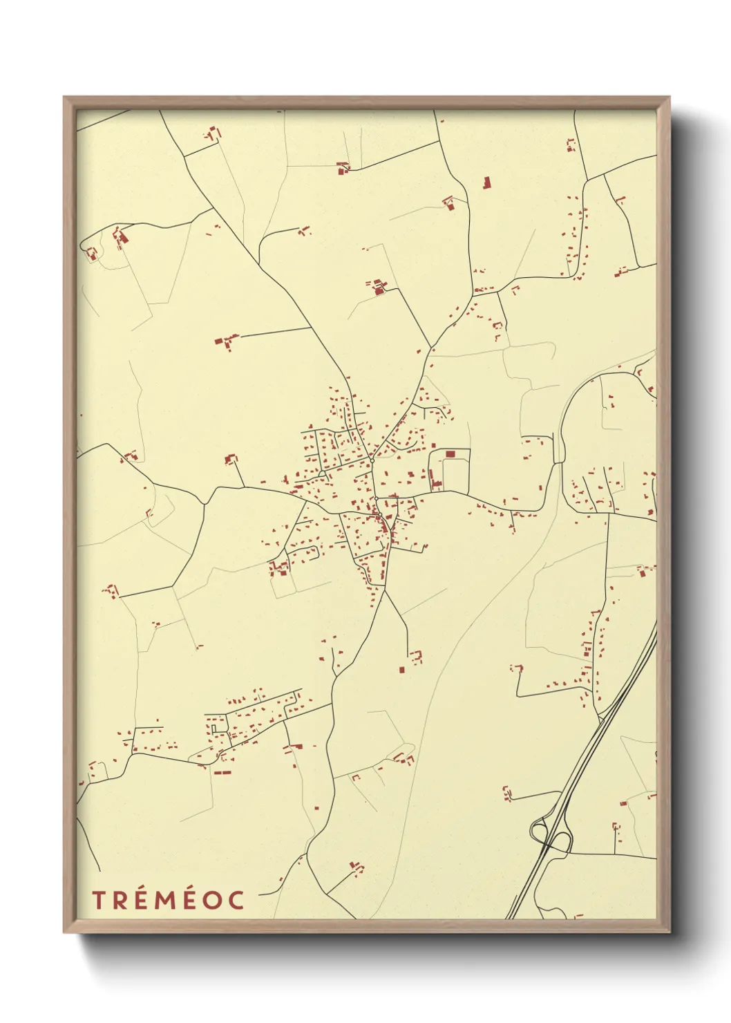 Une affiche de carte sur Tréméoc