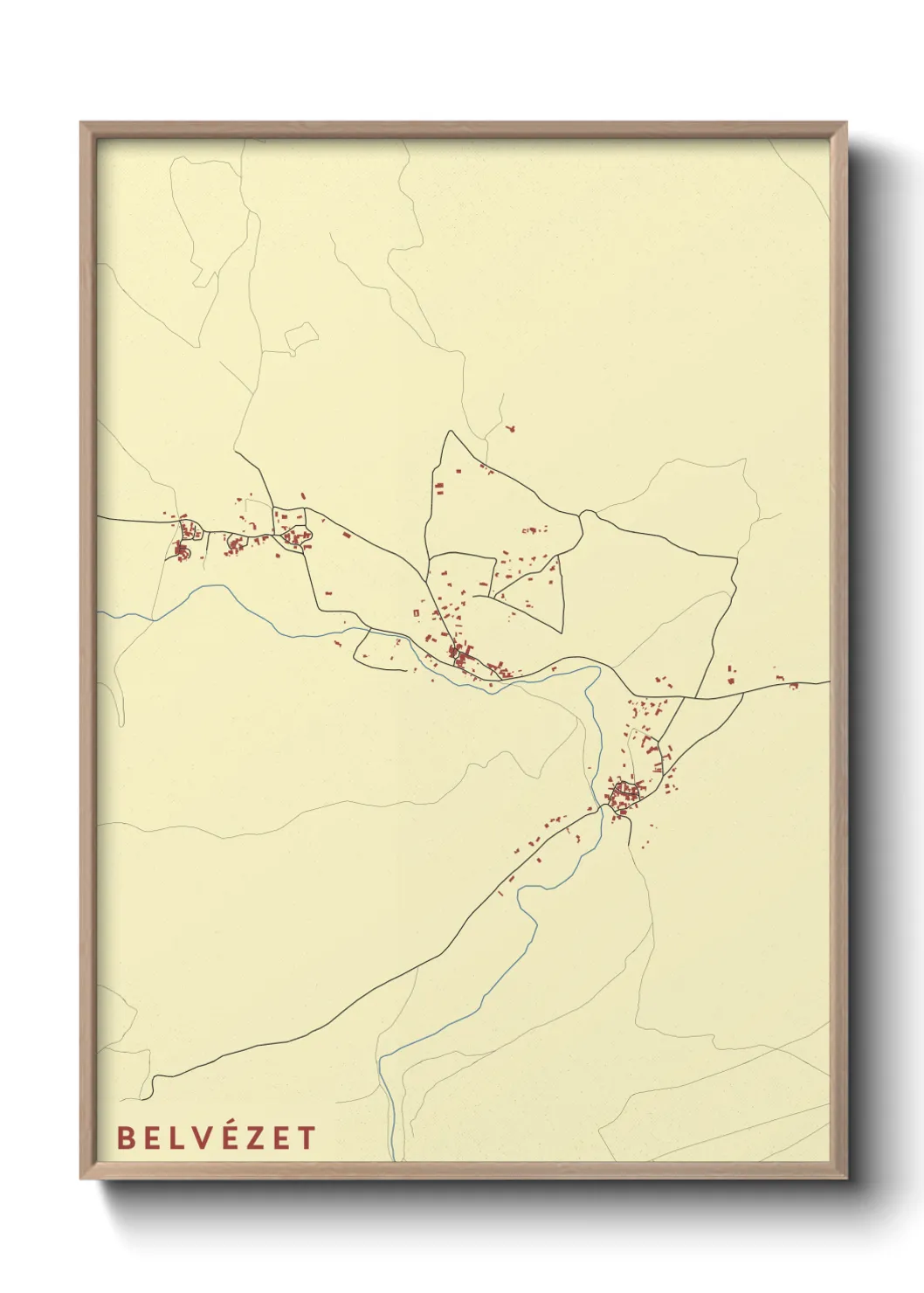 Une affiche de carte sur Belvézet