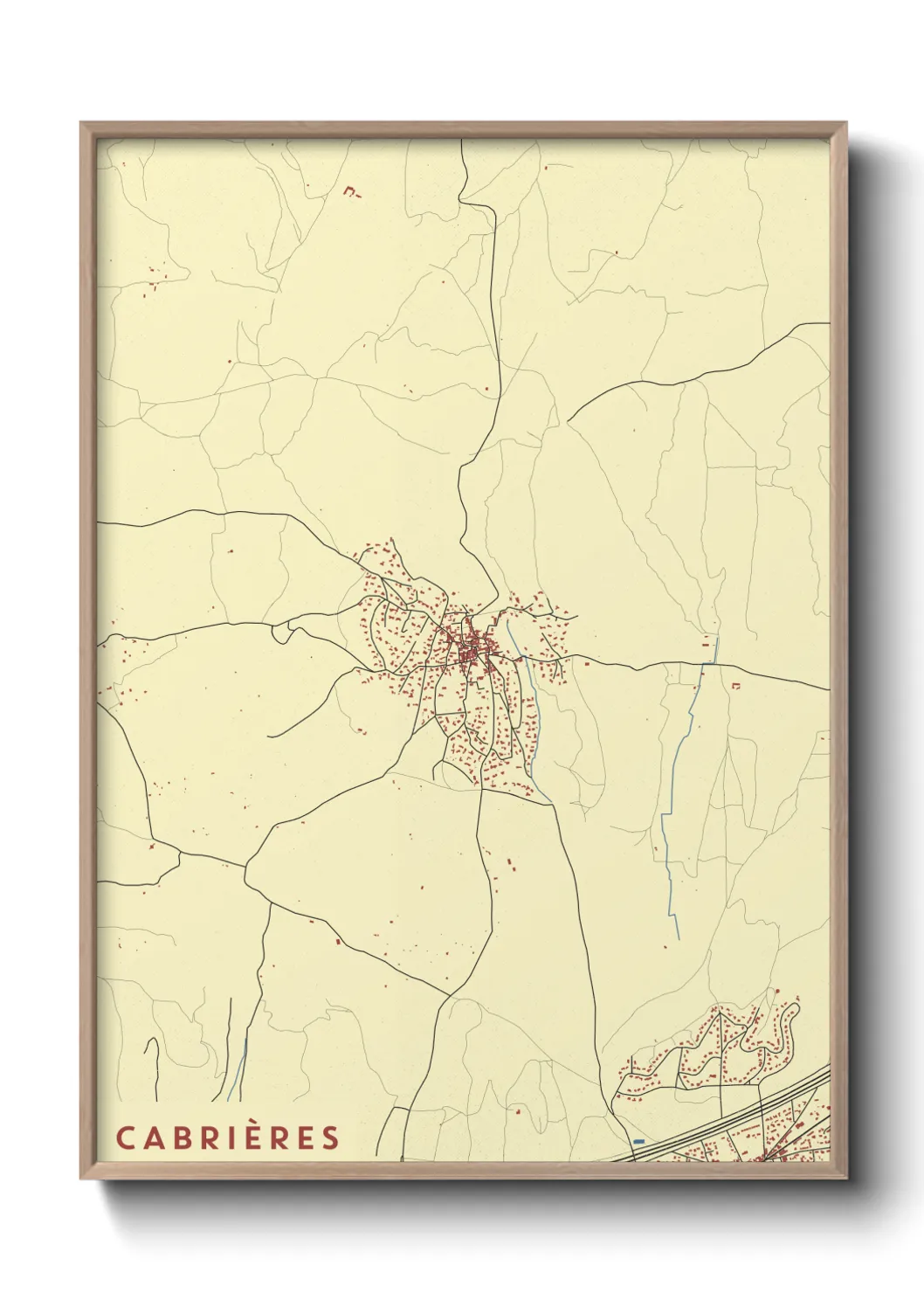 Une affiche de carte sur Cabrières