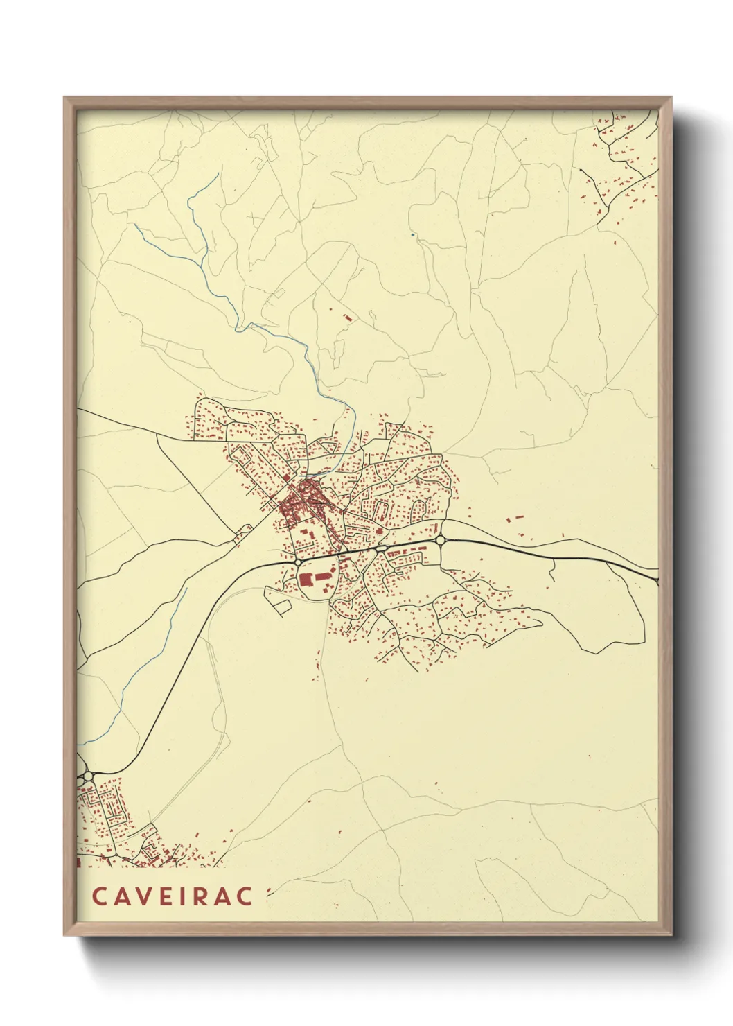 Une affiche de carte sur Caveirac