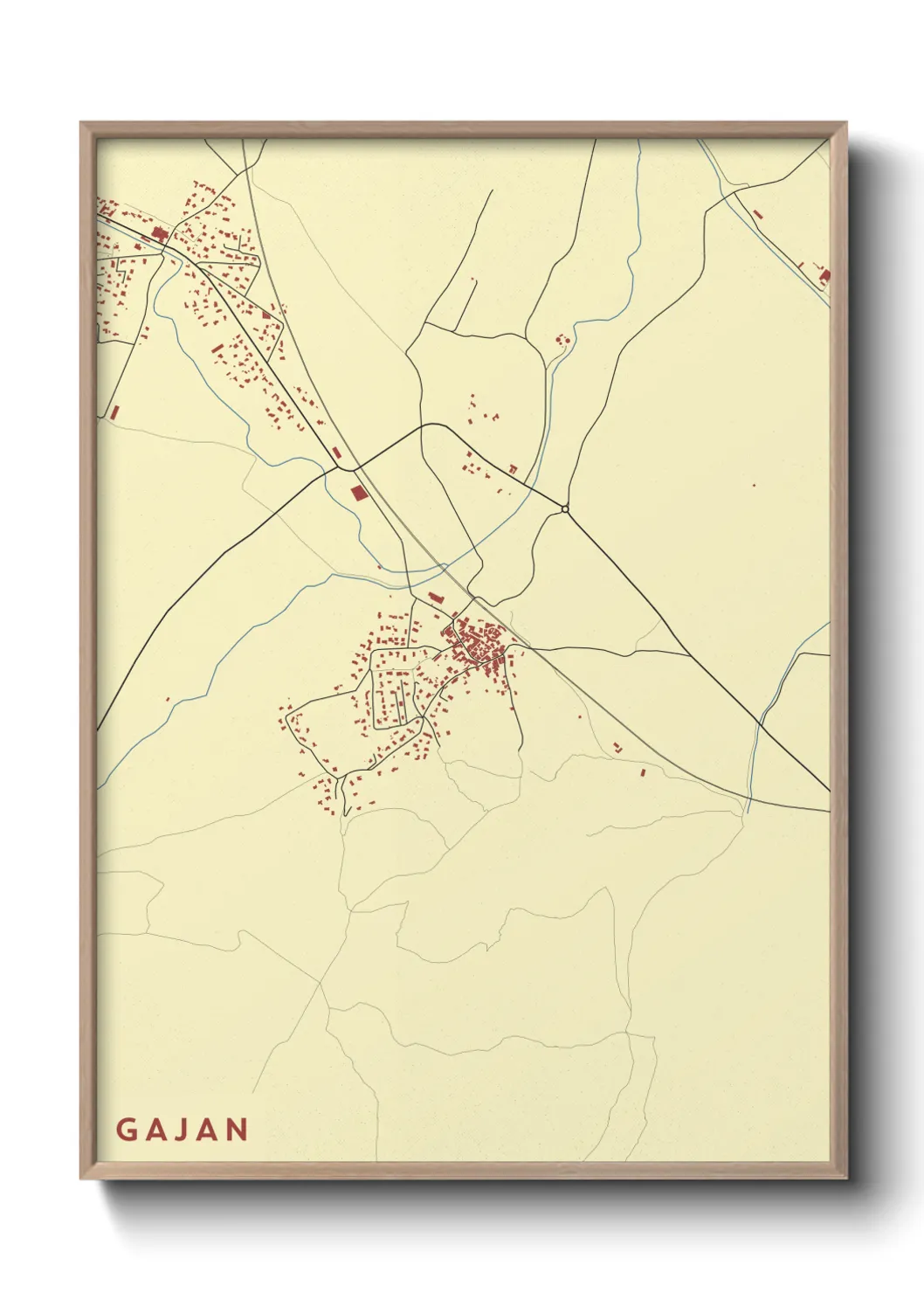 Une affiche de carte sur Gajan