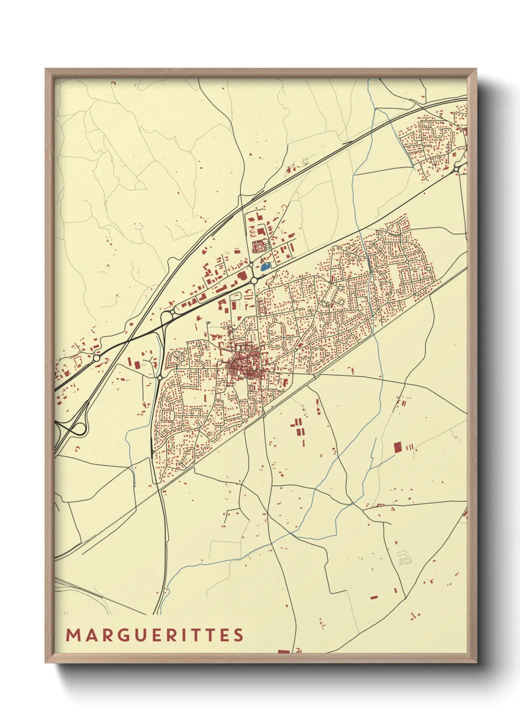 Une affiche de carte sur Marguerittes