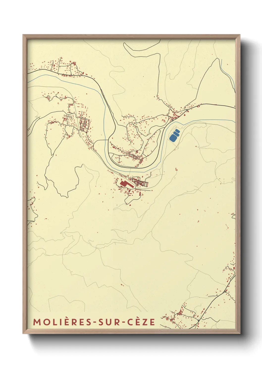 Un poster carteMolières-sur-Cèze