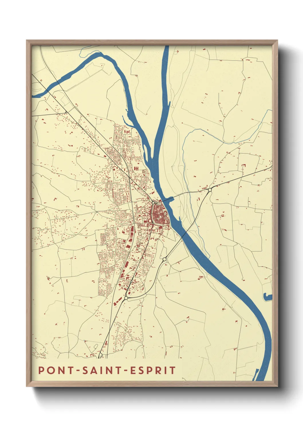 Un poster cartePont-Saint-Esprit