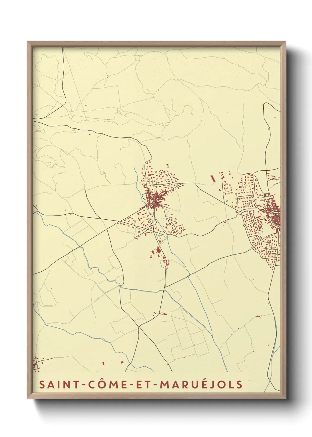 Une affiche de carte sur Saint-Côme-et-Maruéjols