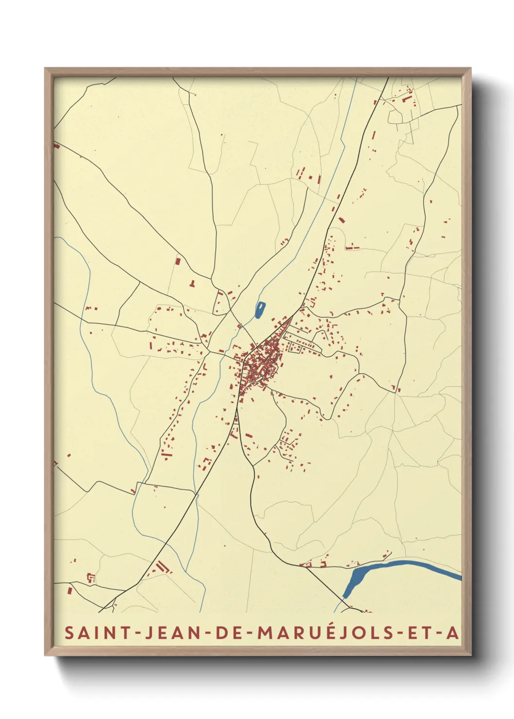 Un poster carteSaint-Jean-de-Maruéjols-et-Avéjan