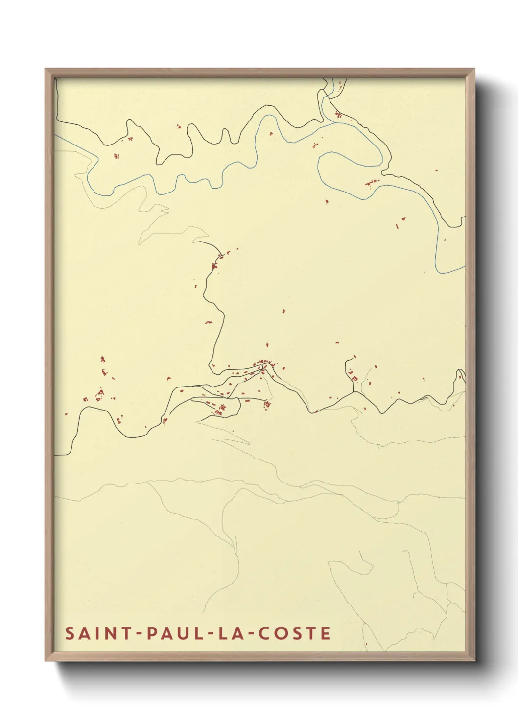 Un poster carteSaint-Paul-la-Coste