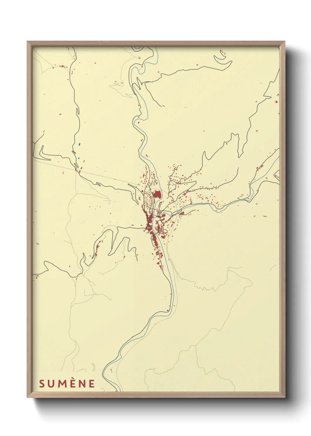 Une affiche de carte sur Sumène