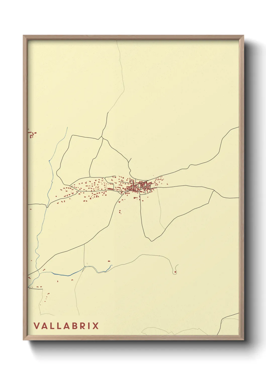 Une affiche de carte sur Vallabrix