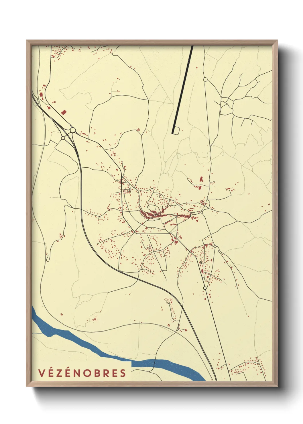 Une affiche de carte sur Vézénobres