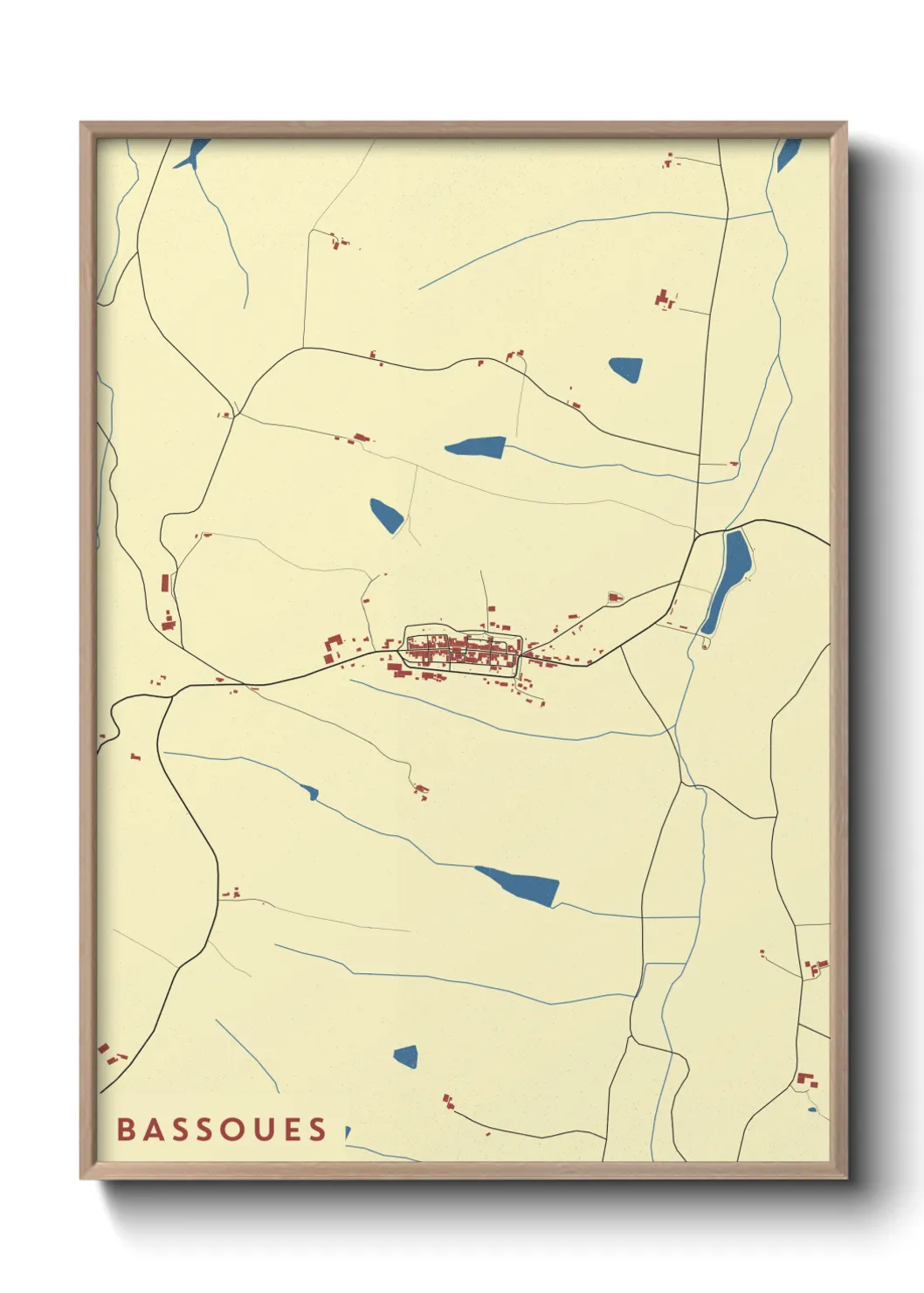 Une affiche de carte sur Bassoues