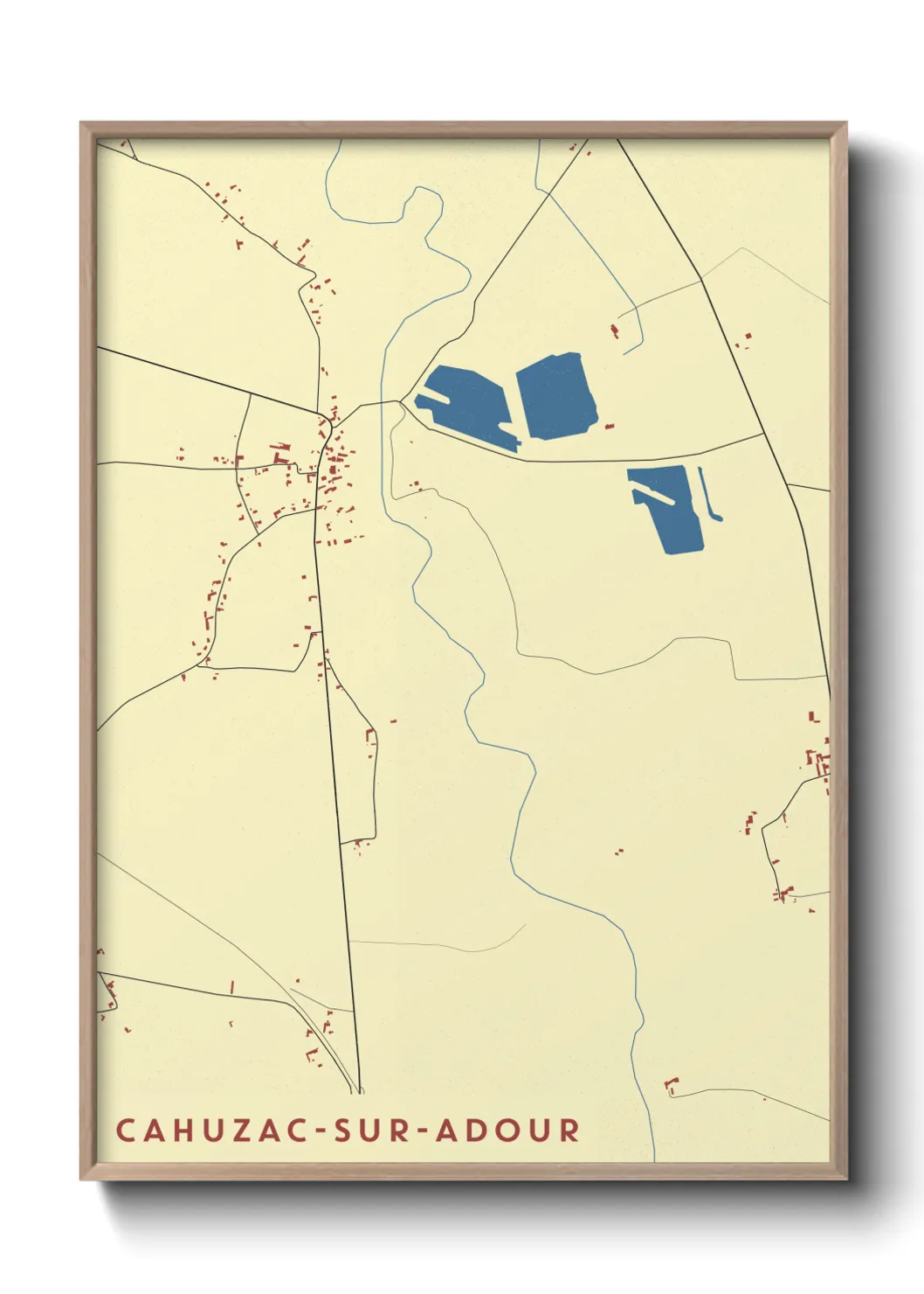 Un poster carteCahuzac-sur-Adour