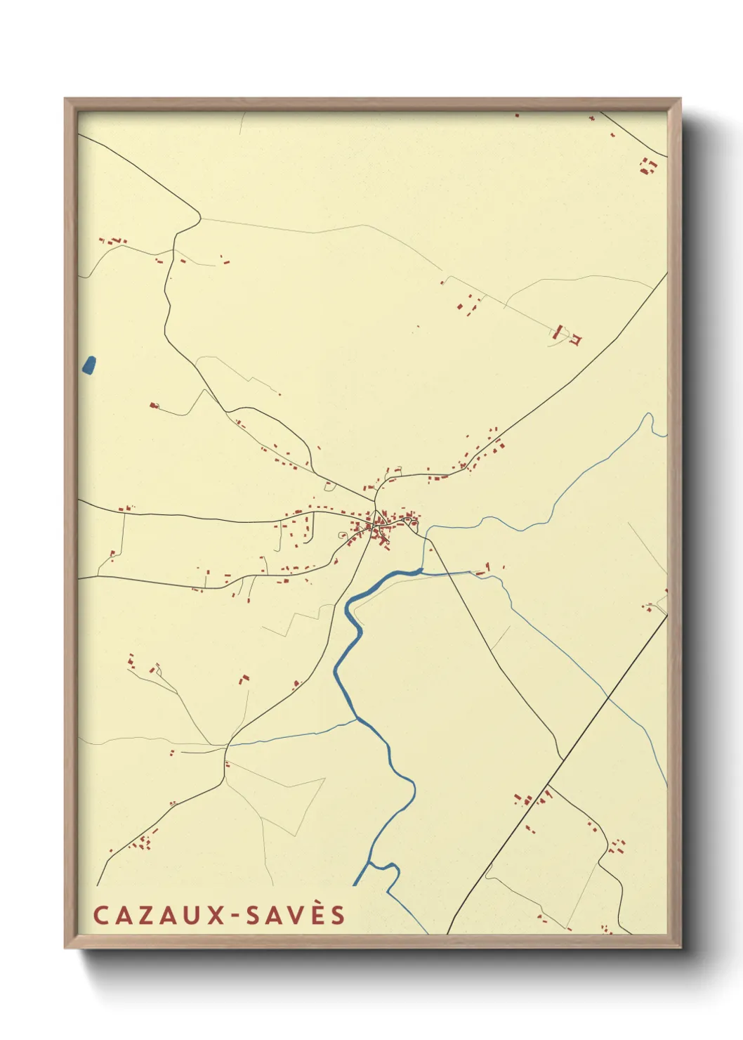 Un poster carteCazaux-Savès