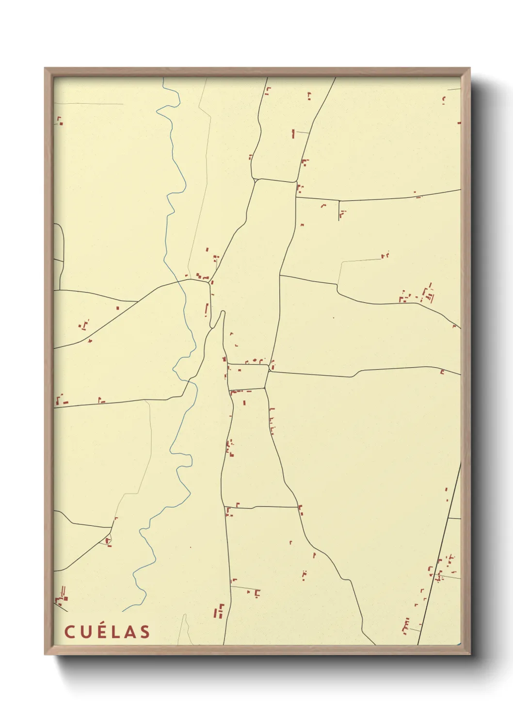 Une affiche de carte sur Cuélas