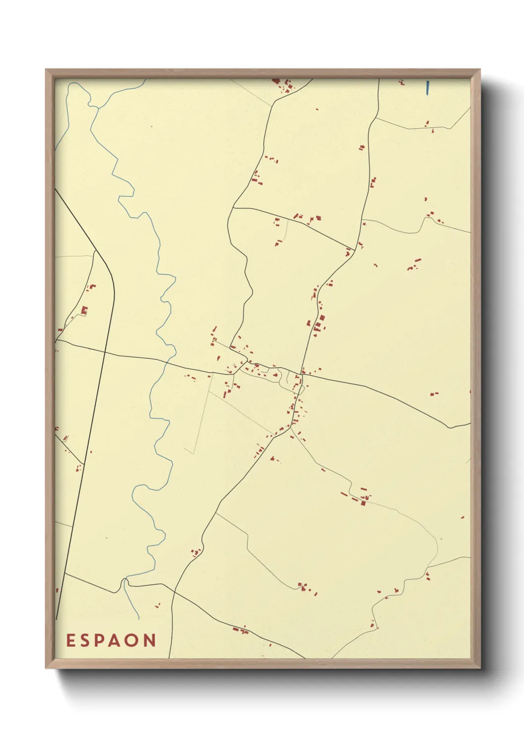 Une affiche de carte sur Espaon