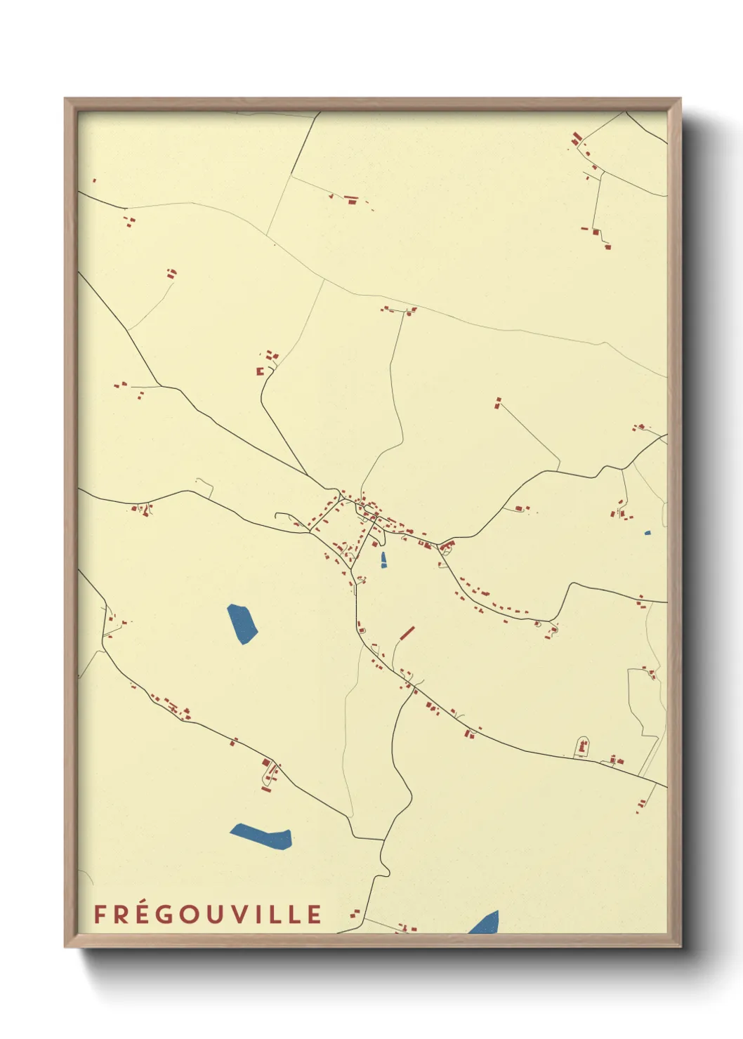 Une affiche de carte sur Frégouville