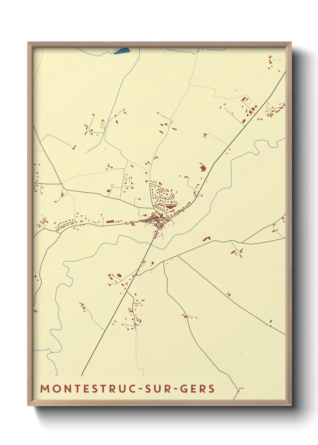 Un poster carteMontestruc-sur-Gers