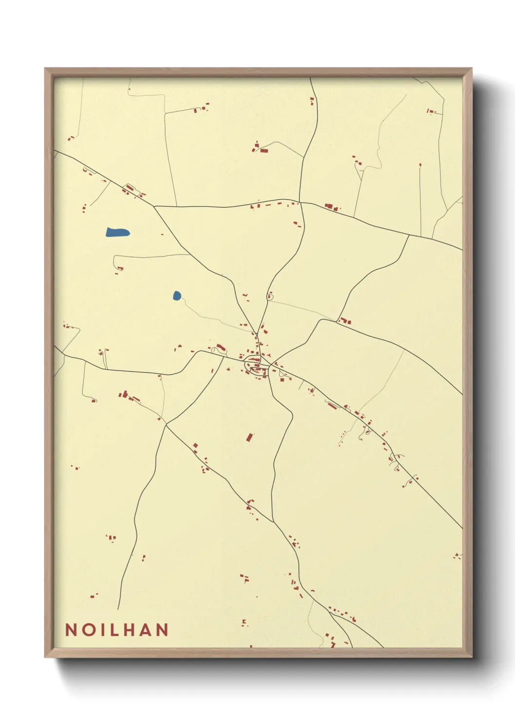Une affiche de carte sur Noilhan
