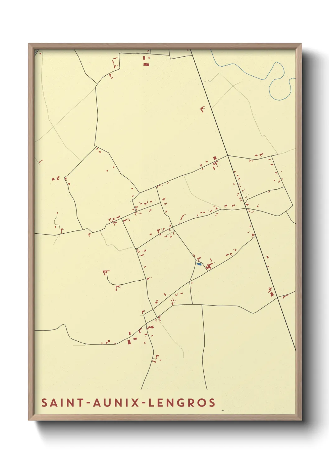 Un poster carteSaint-Aunix-Lengros