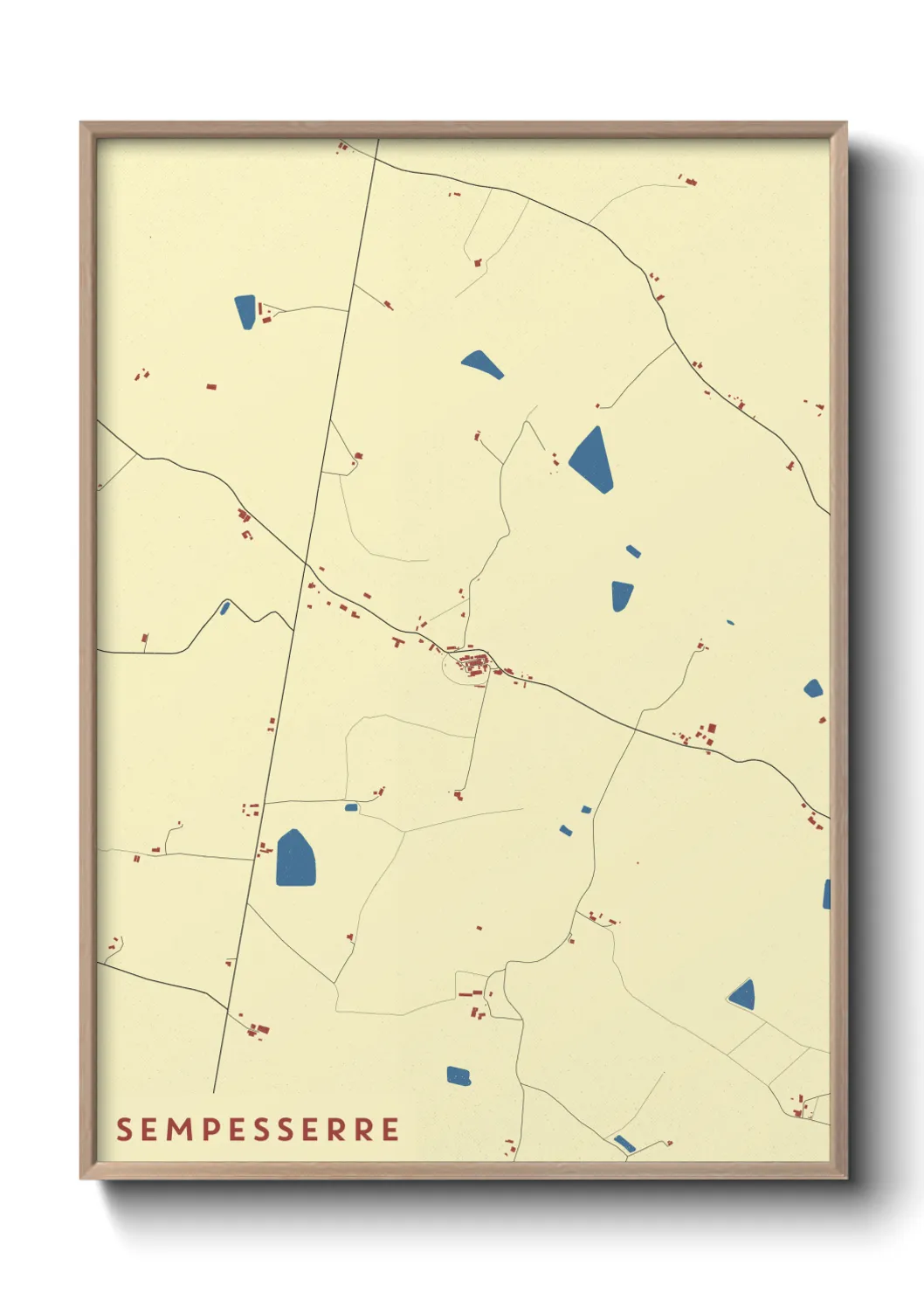 Une affiche de carte sur Sempesserre