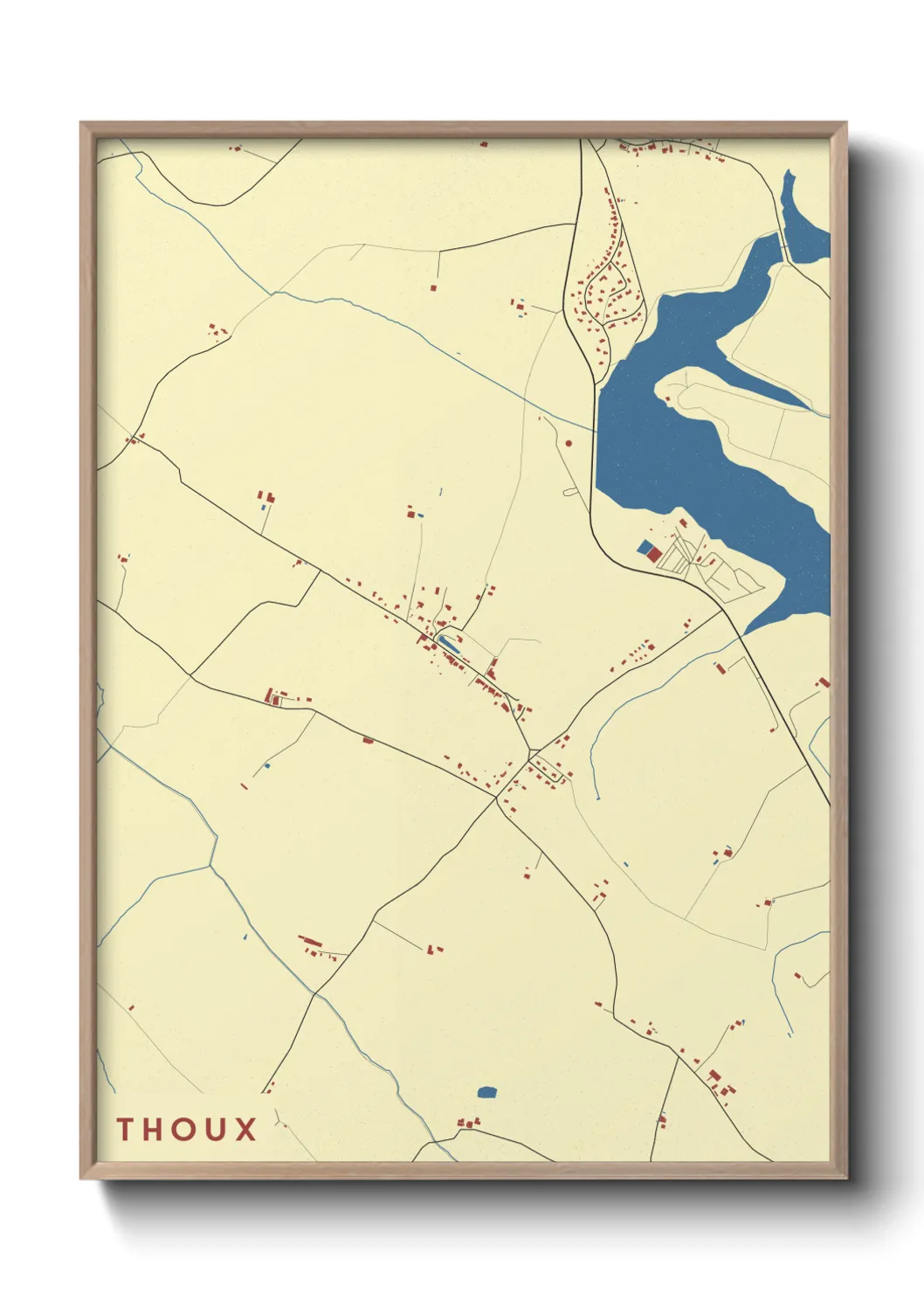 Une affiche de carte sur Thoux