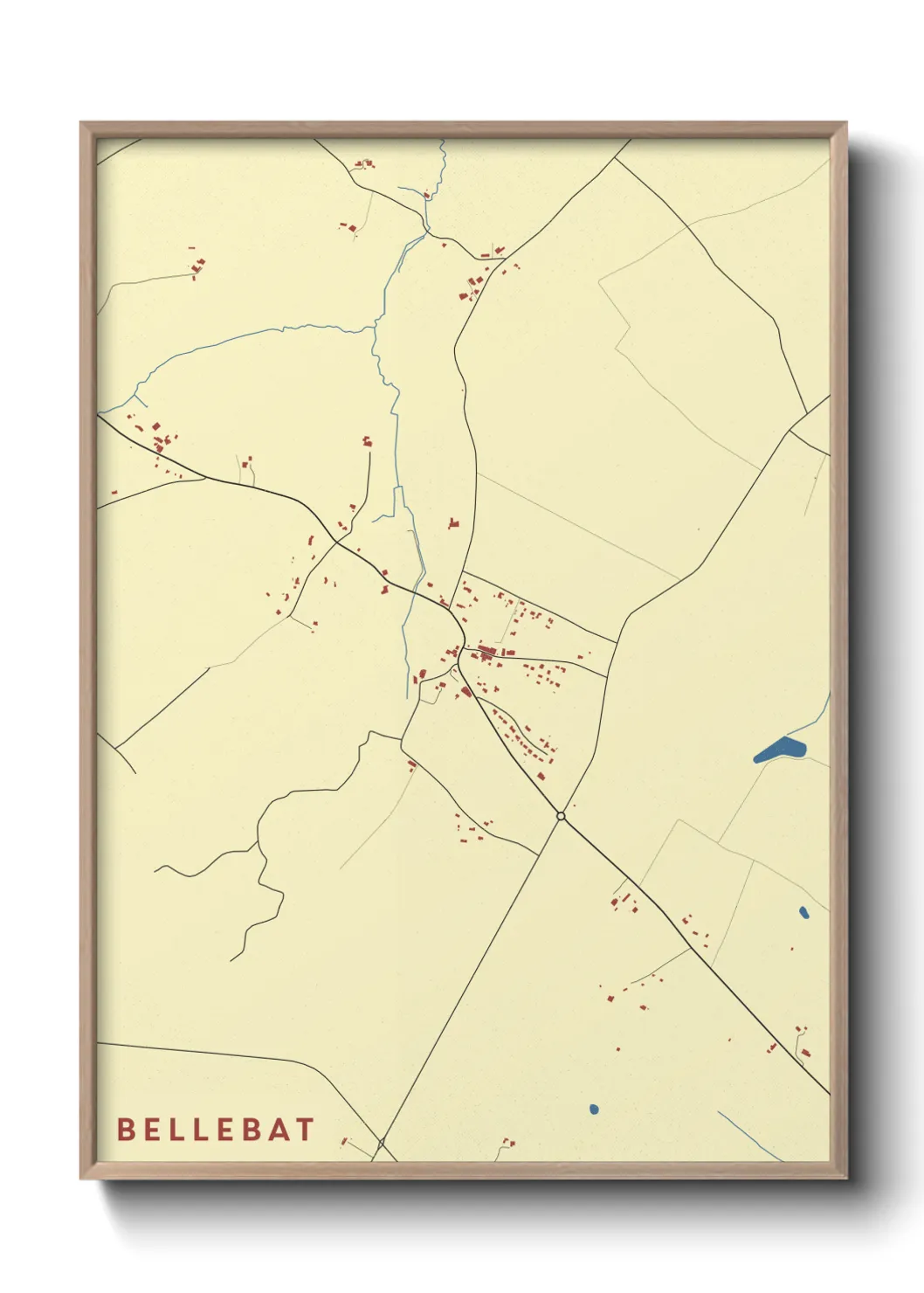 Une affiche de carte sur Bellebat