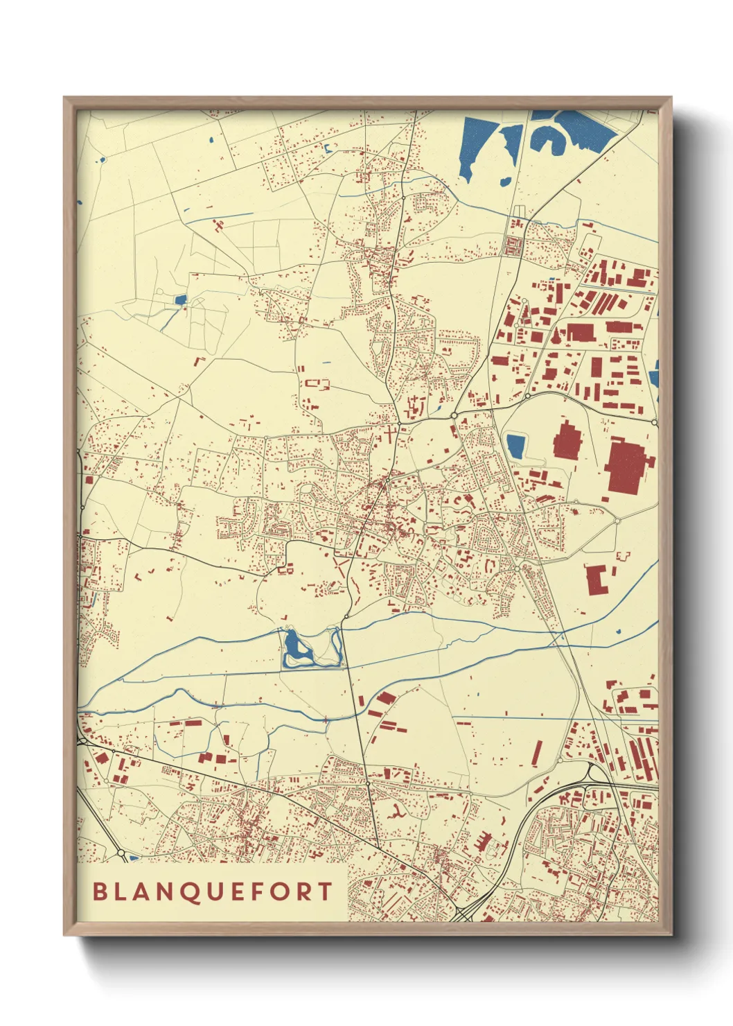 Une affiche de carte sur Blanquefort