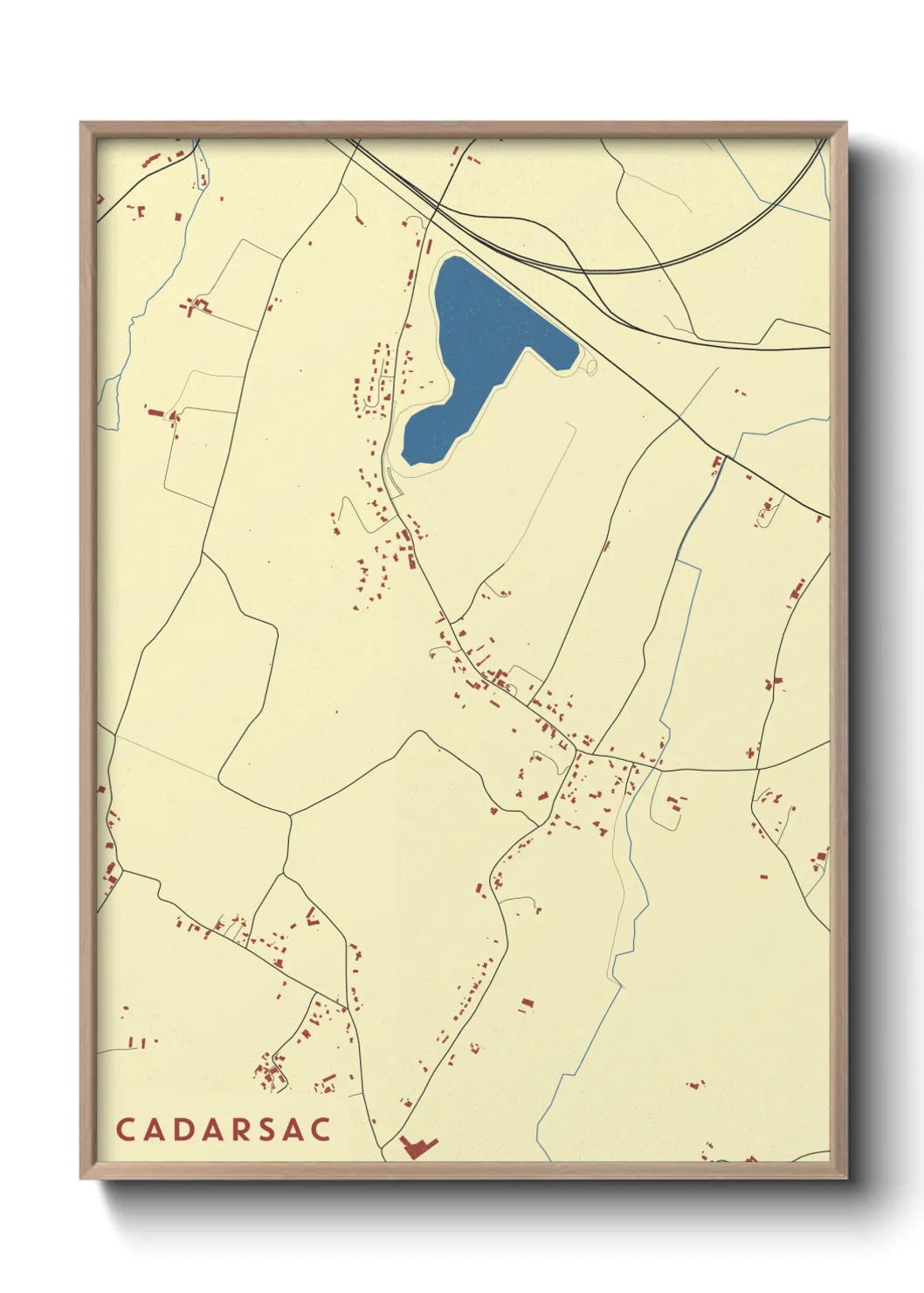 Une affiche de carte sur Cadarsac