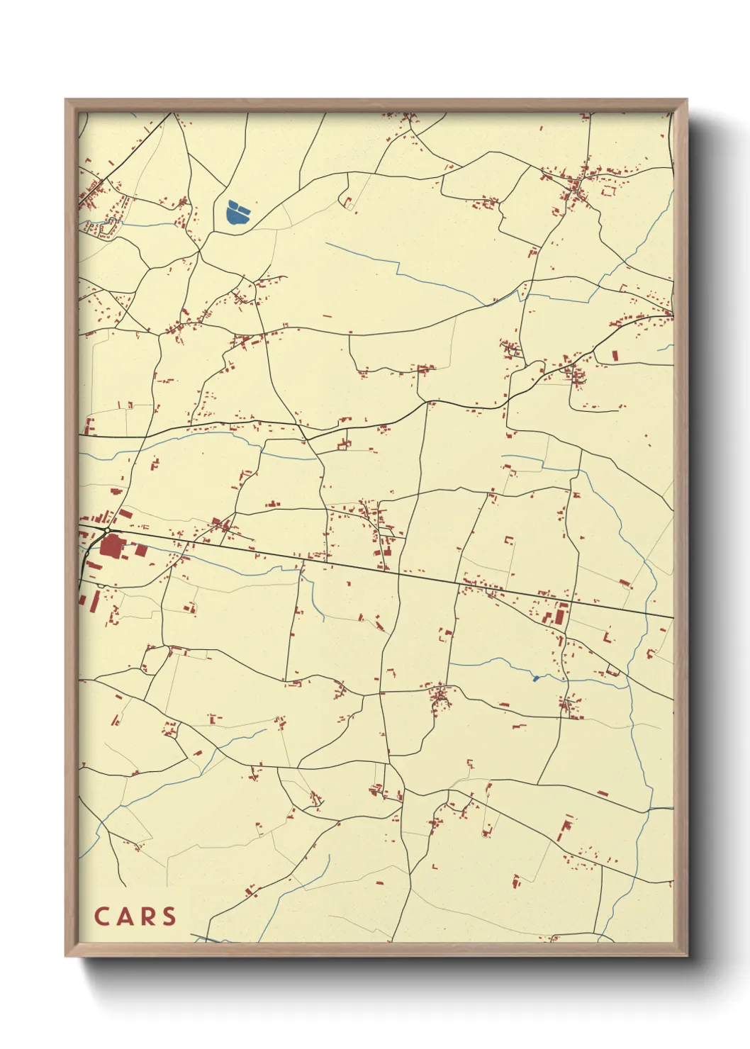 Une affiche de carte sur Cars