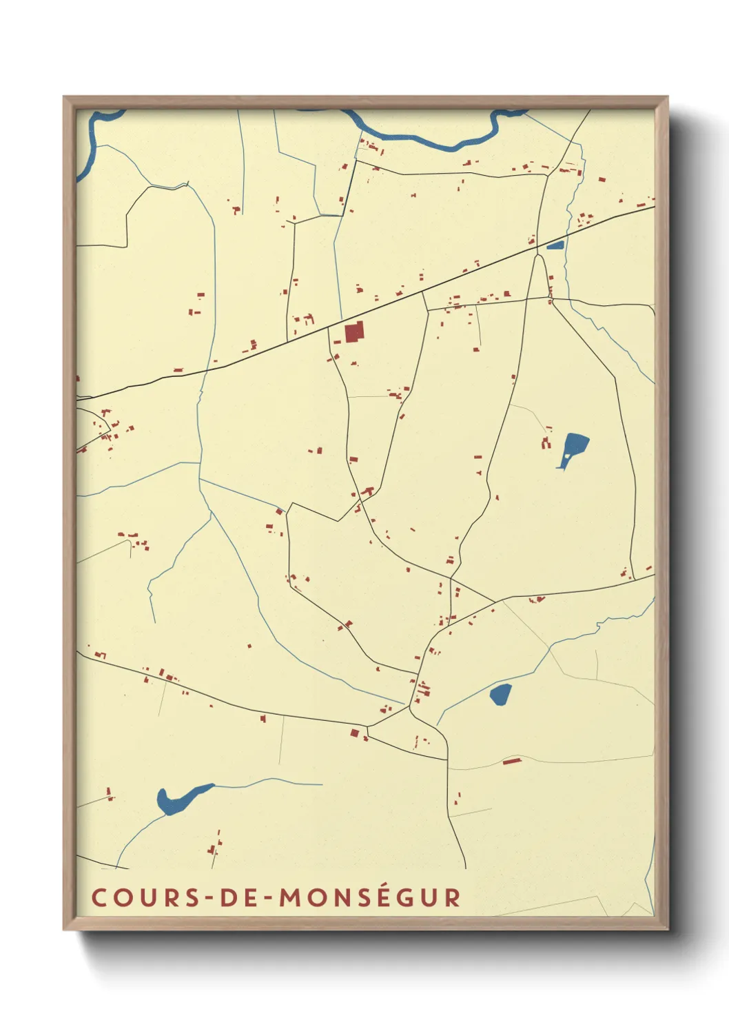 Un poster carteCours-de-Monségur