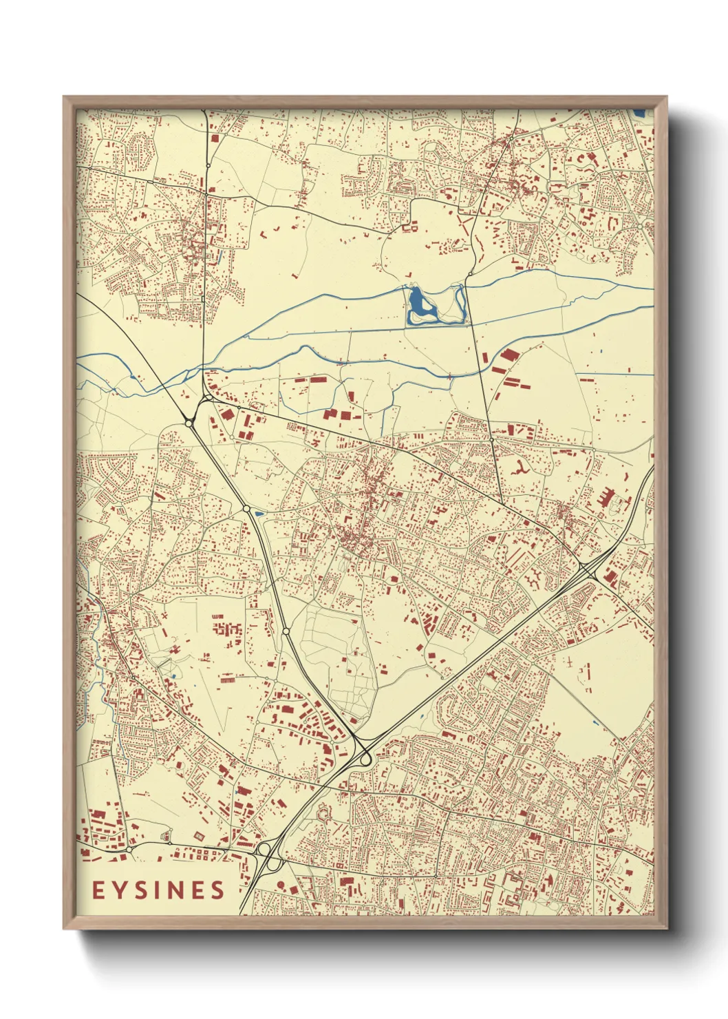Une affiche de carte sur Eysines