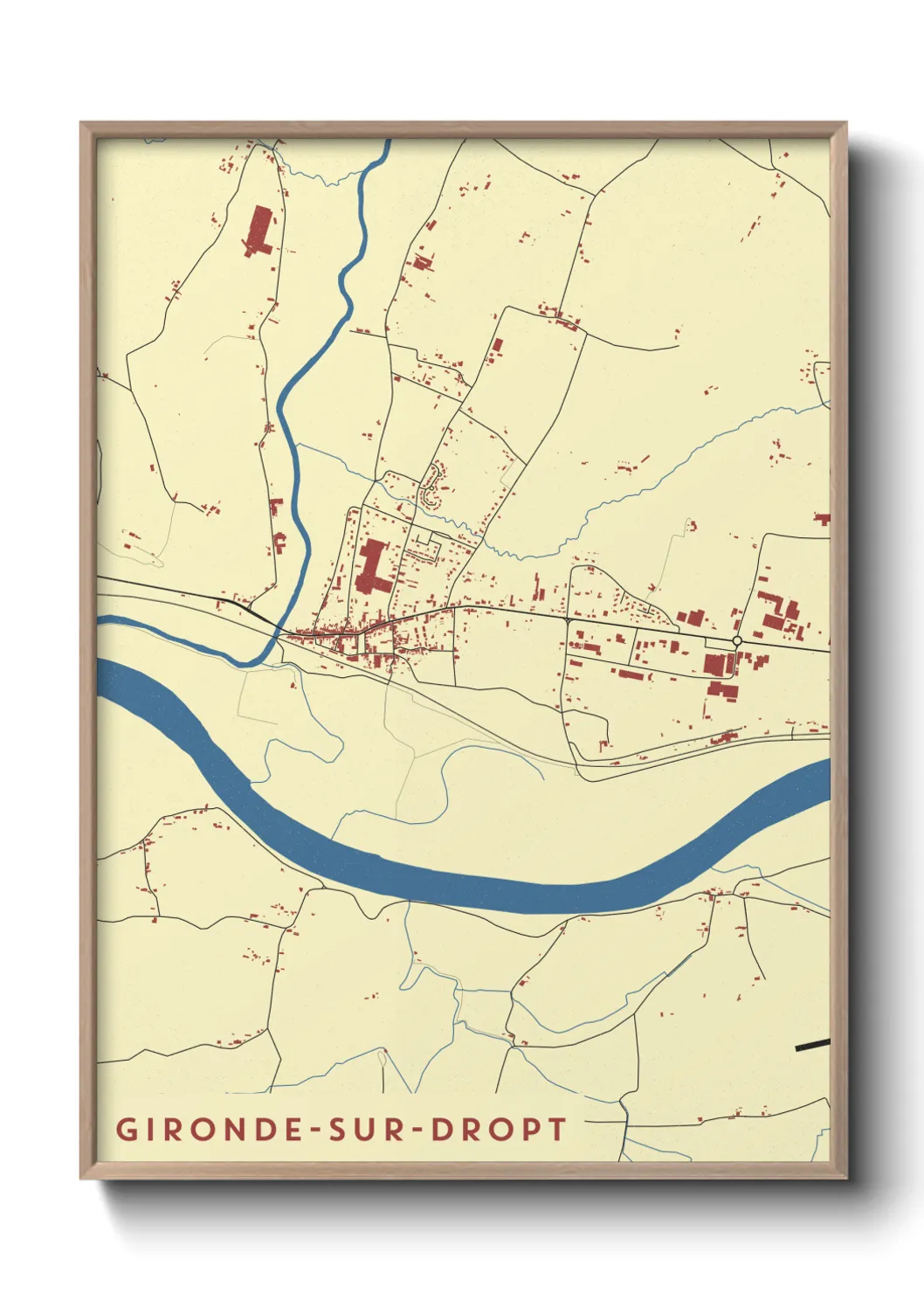 Un poster carteGironde-sur-Dropt