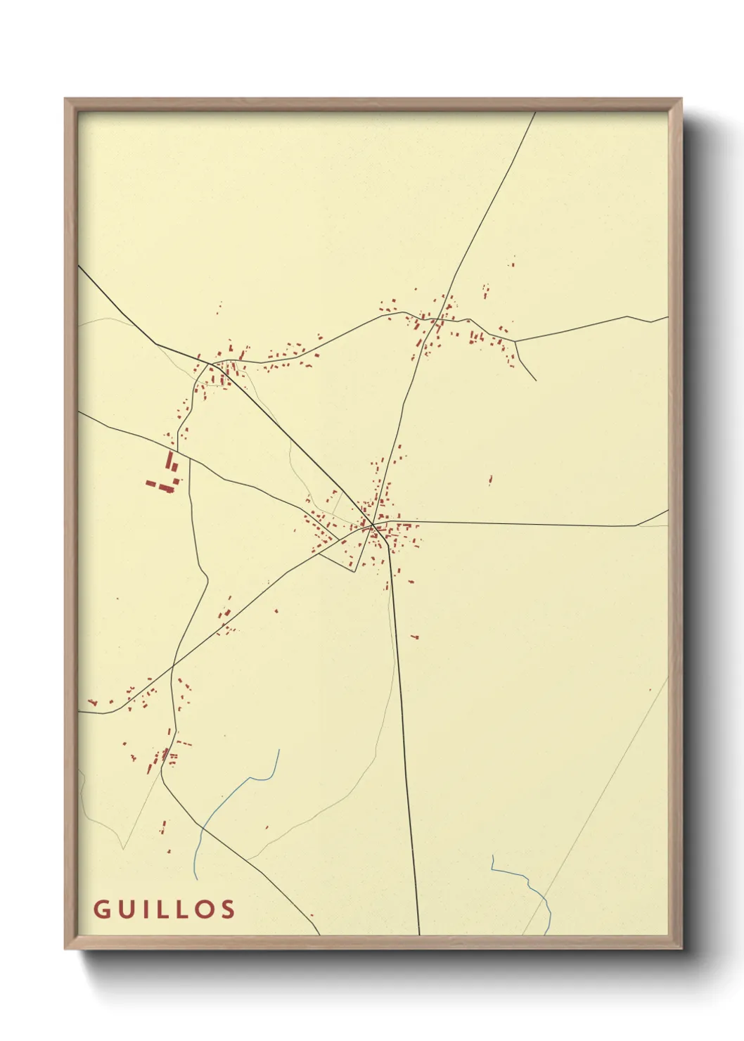 Une affiche de carte sur Guillos