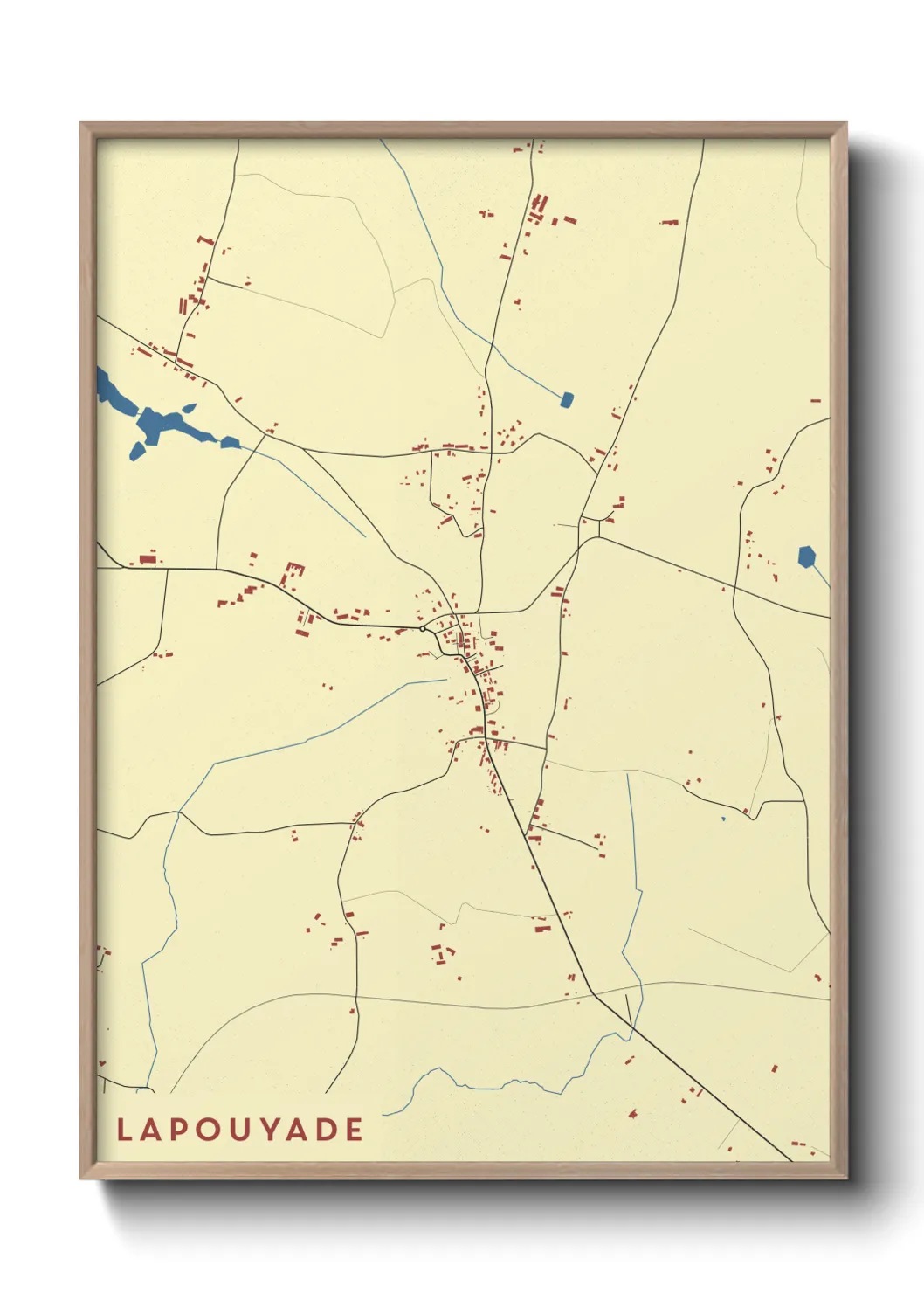 Une affiche de carte sur Lapouyade