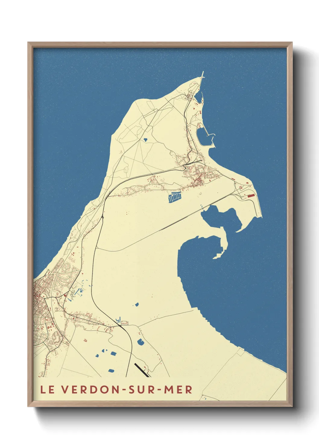 Une affiche de carte sur Le Verdon-sur-Mer