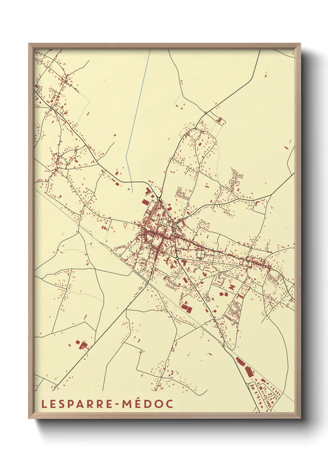Une affiche de carte sur Lesparre-Médoc