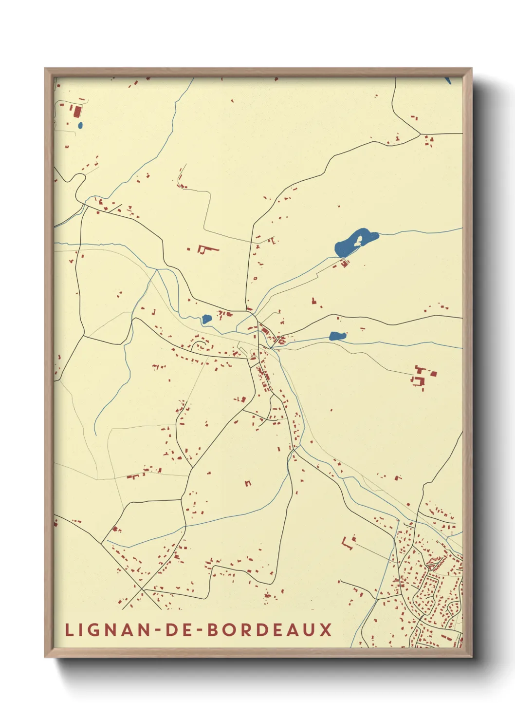 Un poster carteLignan-de-Bordeaux